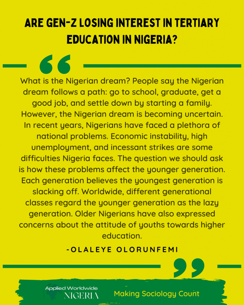Are Gen-Zs losing interest in tertiary education in Nigeria?