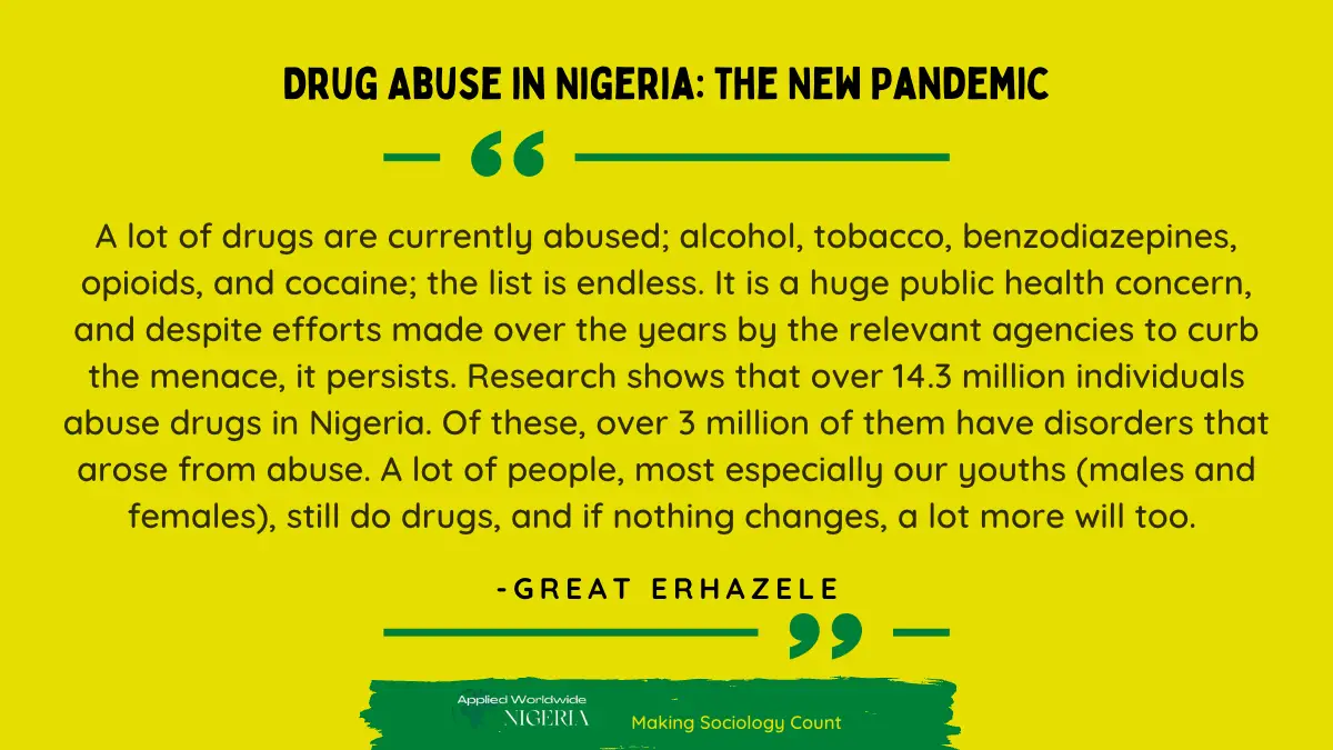 You are currently viewing Drug Abuse in Nigeria: the New Pandemic Locking Us In