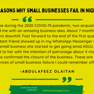 8 Reasons Why Small Businesses Fail in Nigeria