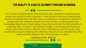 Read more about the article The Reality TV Star to Celebrity Pipeline in Nigeria