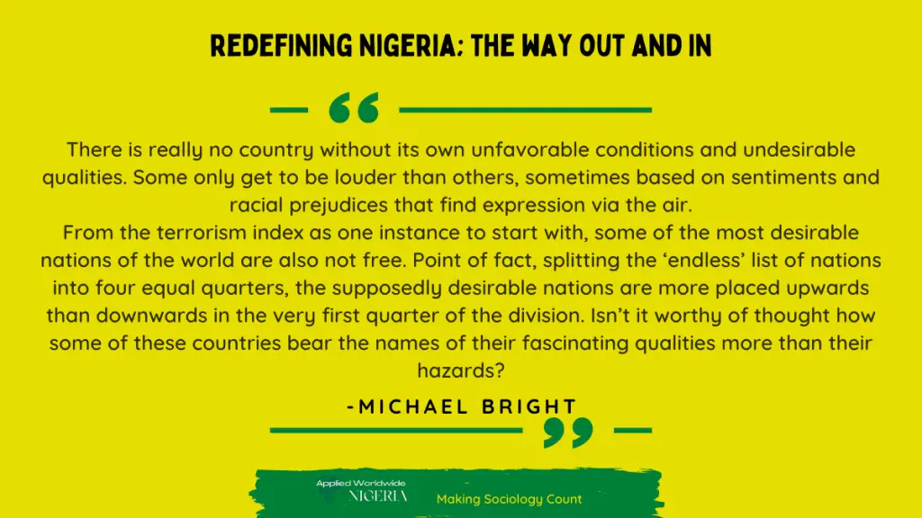 Redefining Nigeria; The Way In and Out of the Present