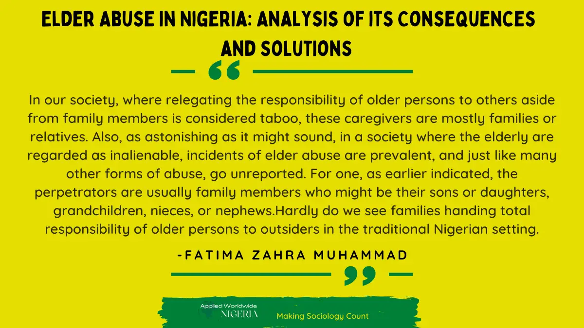You are currently viewing Elder Abuse in Nigeria: Analysis of its Consequences and Solutions