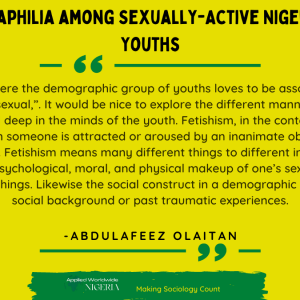 Paraphilia among the Sexually Active Nigerian Youth