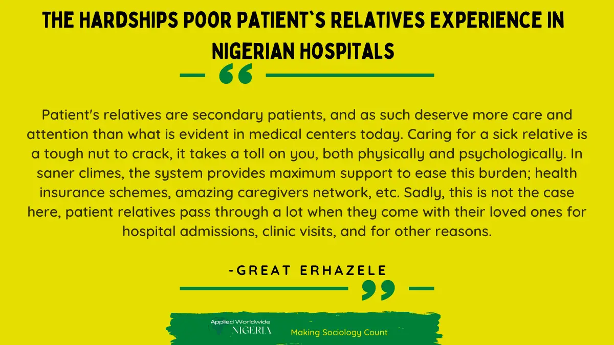 You are currently viewing The Hardships Poor Patient’s Relatives Experience in Nigerian Hospitals