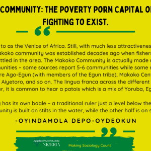 Makoko Community: How about Poverty and Tourism in Nigeria?