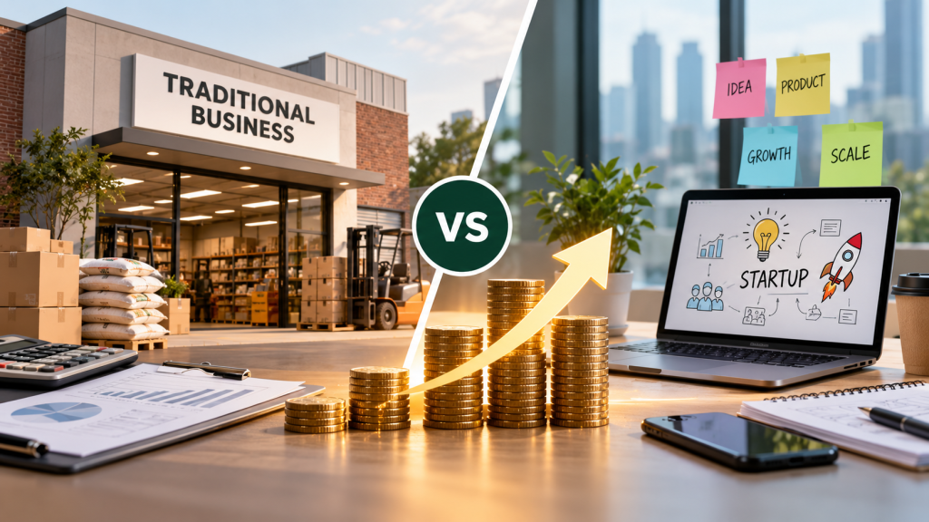Traditional Business vs Startups